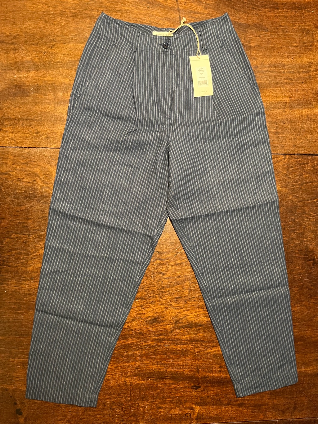 Toast Uk - Nwt Striped Blue Tapered Trousers